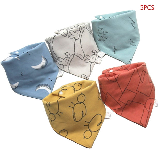 3 Pcs/Pack Baby Feeding Bibs Infant Scarf Towel Bandana Saliva Triangle